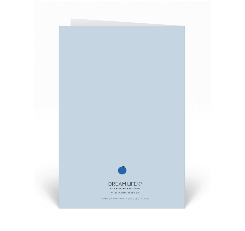 Personalised Card - I Like You Berry Much - Blue