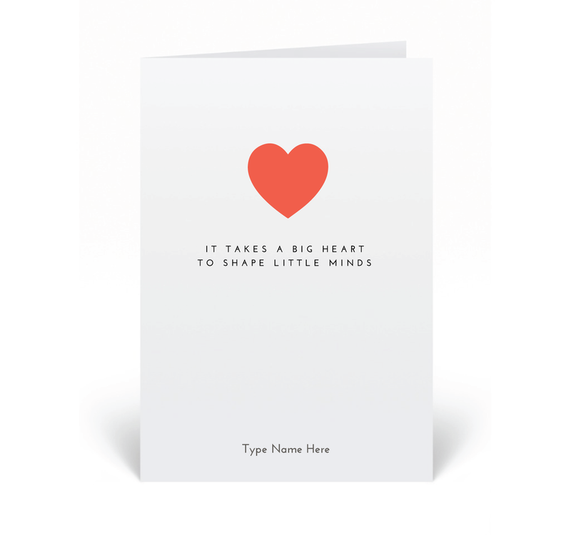 Personalised Card - It Takes a Big Heart
