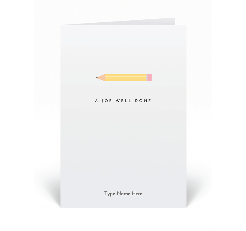Personalised Card - A Job Well Done