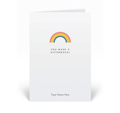 Personalised Card - You Make a Difference