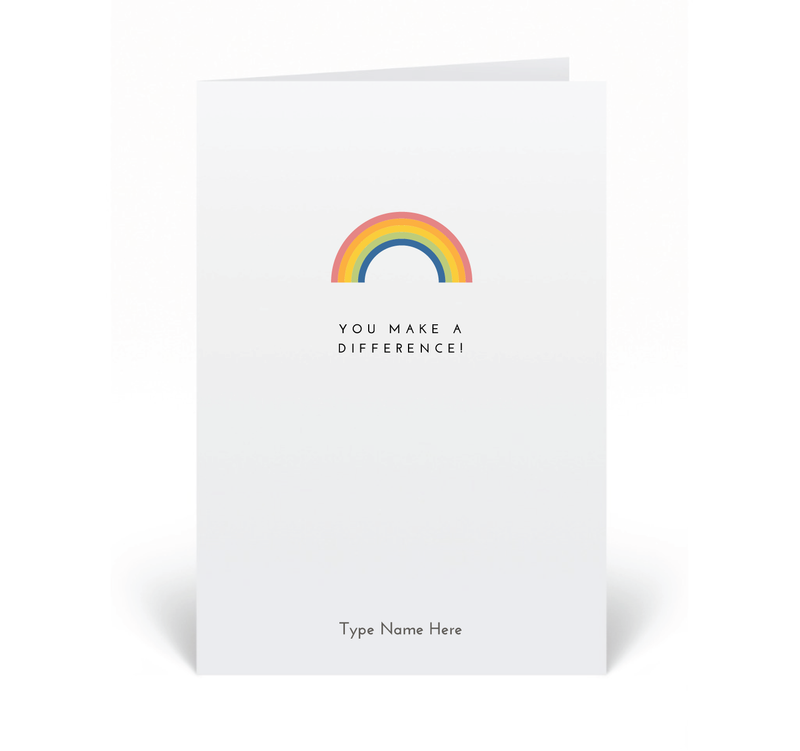 Personalised Card - You Make a Difference