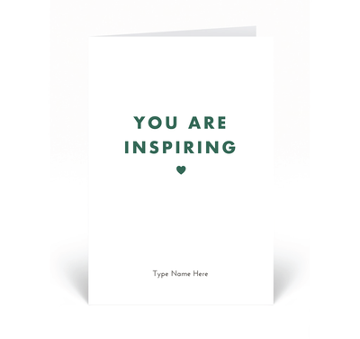 Personalised Card - You Are Inspiring