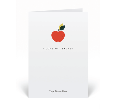Personalised Card - I Love my Teacher