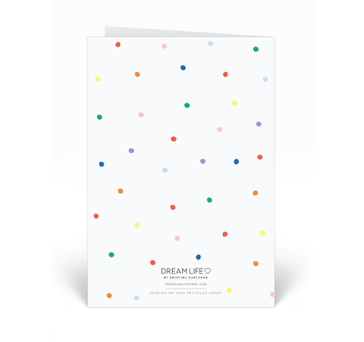 Personalised Card - Thank You - Dots - Rainbow