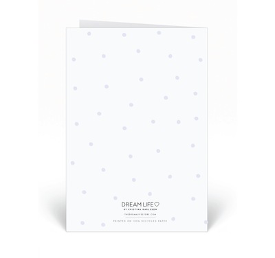 Personalised Card - Thank You - Dots - Lilac