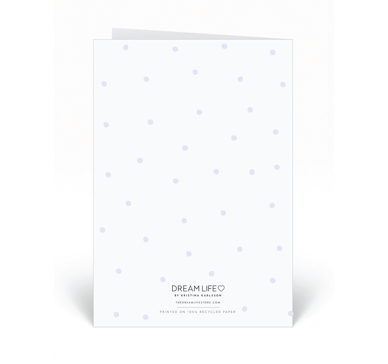 Personalised Card - Thank You - Dots - Lilac