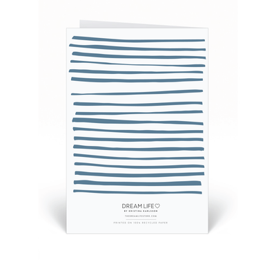 Personalised Card - Thank You - Stripe - Blue