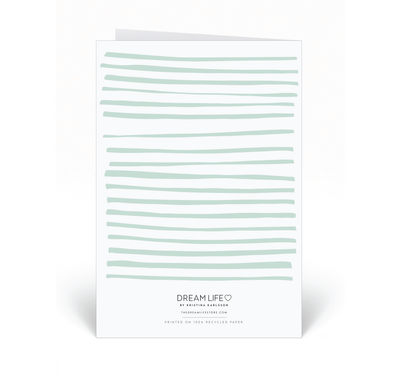 Personalised Card - Thank You - Stripe - Green