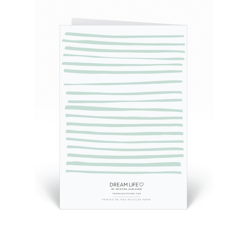 Personalised Card - Thank You - Stripe - Green
