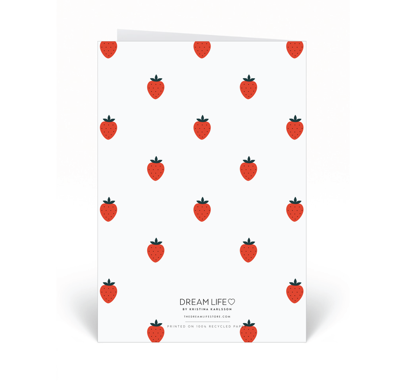 Personalised Card - Strawberries - Happy Birthday