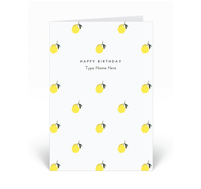 Personalised Card - Lemons - Happy Birthday