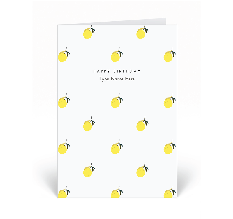 Personalised Card - Lemons - Happy Birthday