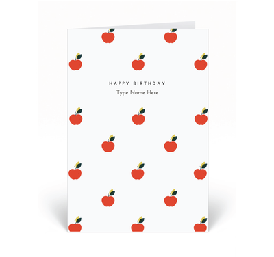 Personalised Card - Apples - Happy Birthday