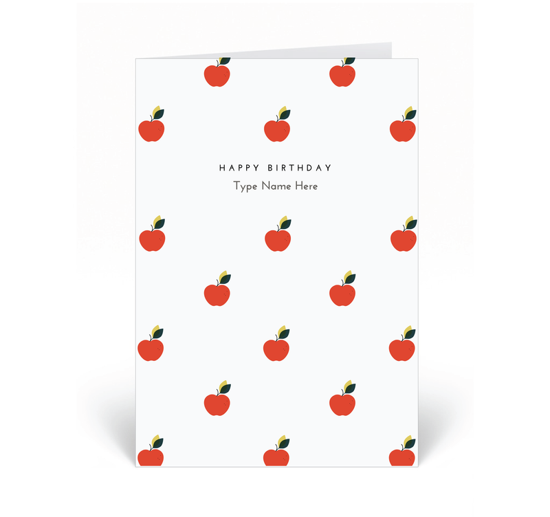 Personalised Card - Apples - Happy Birthday
