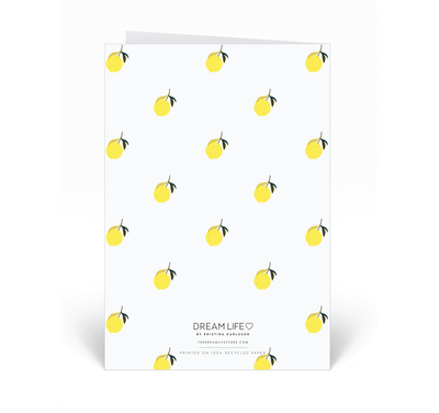 Personalised Card - Lemons - Happy Birthday