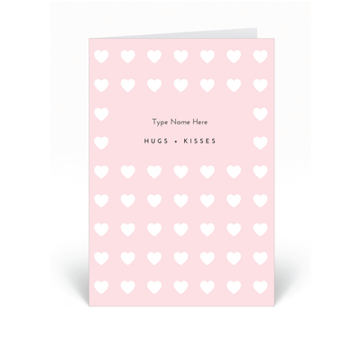 Personalised Card - Hugs & Kisses