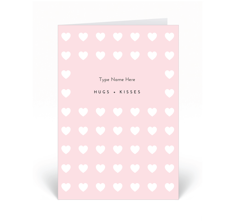 Personalised Card - Hugs & Kisses