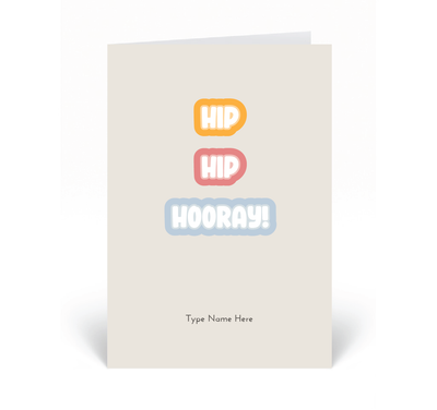 Personalised Card - Hip Hip Hooray