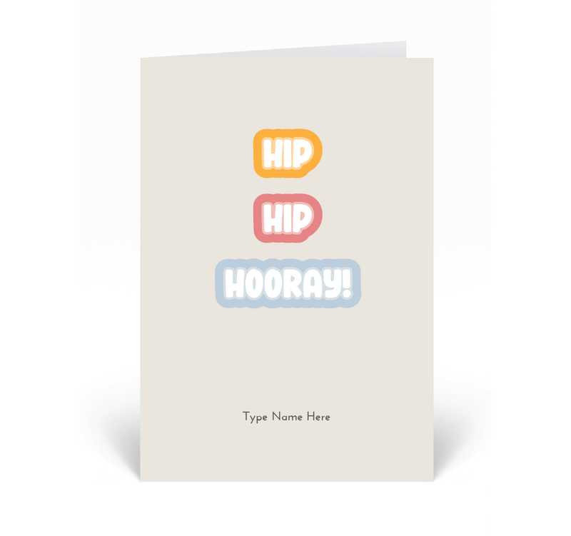 Personalised Card - Hip Hip Hooray