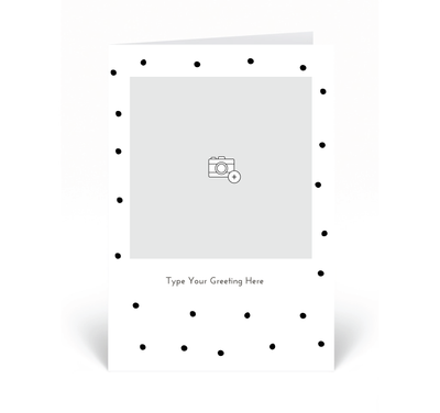 Personalised Photo Card - Dots - Black