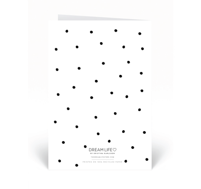 Personalised Photo Card - Dots - Black