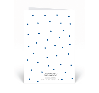 Personalised Photo Card - Dots - Blue