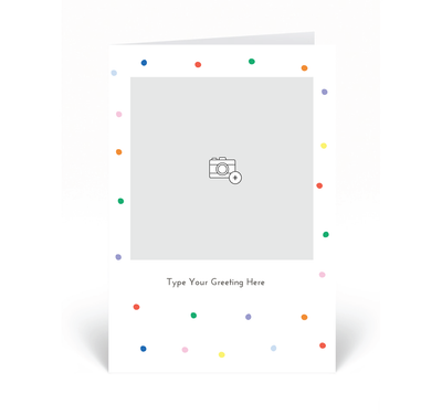 Personalised Photo Card - Dots - Rainbow