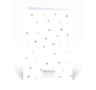 Personalised Photo Card - Dots - Rainbow