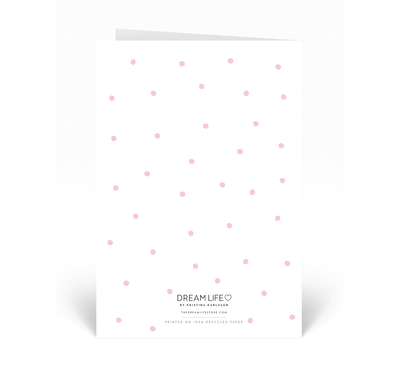 Personalised Photo Card - Dots - Pink