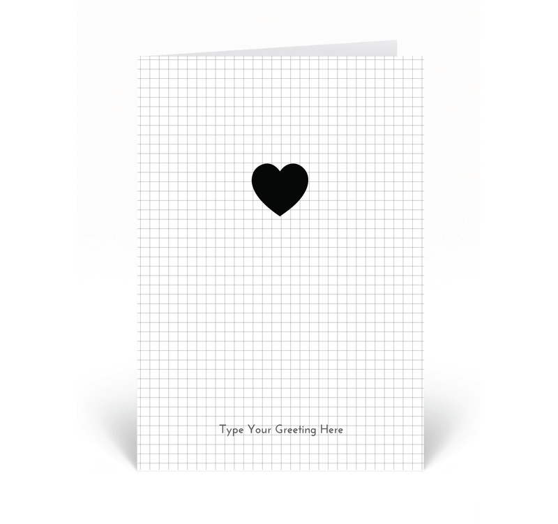 Personalised Card - Black Heart
