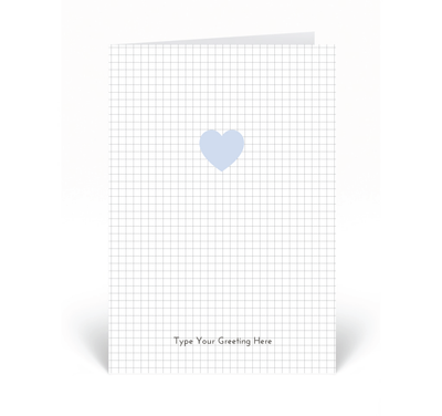 Personalised Card - Blue Heart