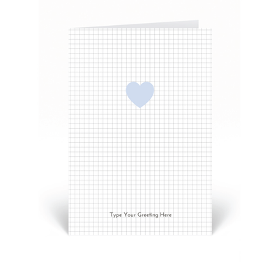 Personalised Card - Blue Heart
