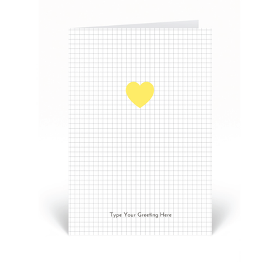 Personalised Card - Yellow Heart