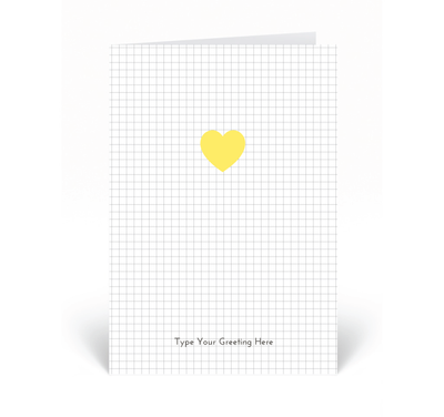 Personalised Card - Yellow Heart
