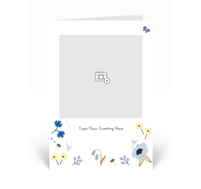 Personalised Photo Card - Spring - Blue