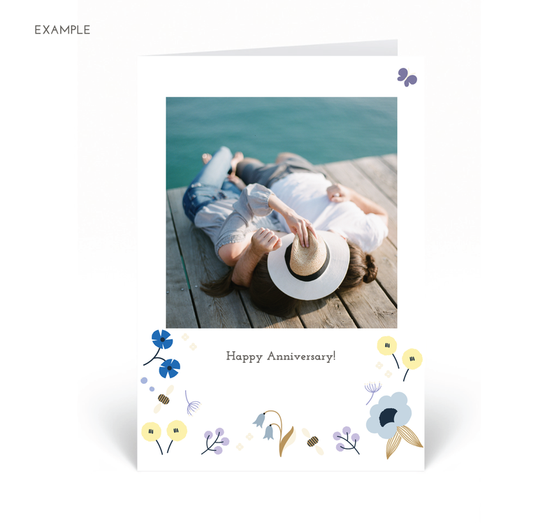 Personalised Photo Card - Spring - Blue