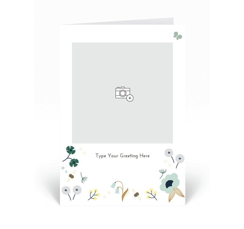 Personalised Photo Card - Spring - Green