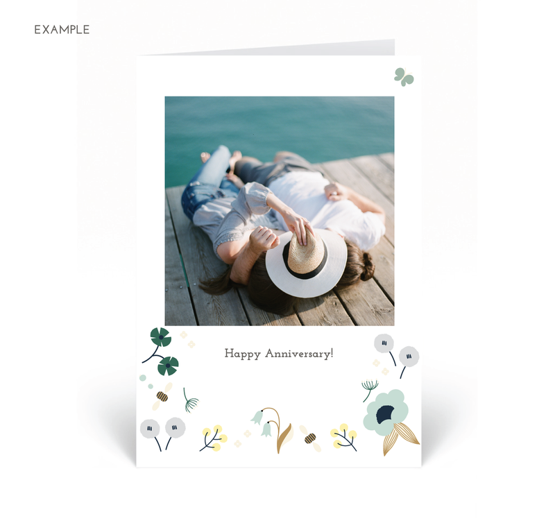 Personalised Photo Card - Spring - Green