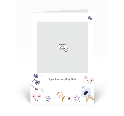 Personalised Photo Card - Spring - Lilac