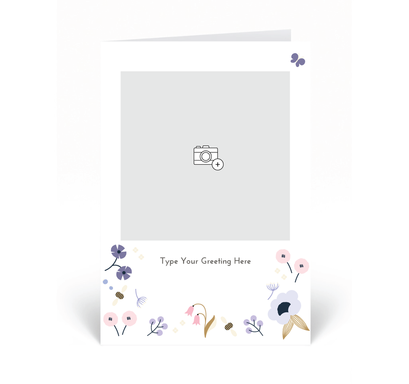 Personalised Photo Card - Spring - Lilac