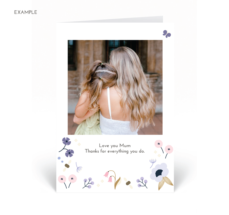 Personalised Photo Card - Spring - Lilac