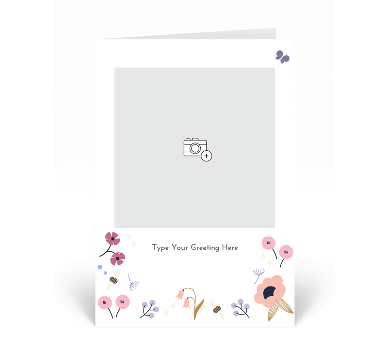 Personalised Photo Card - Spring - Pink