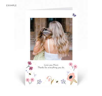 Personalised Photo Card - Spring - Pink