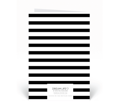 Personalised Photo Card - Stripe - Black