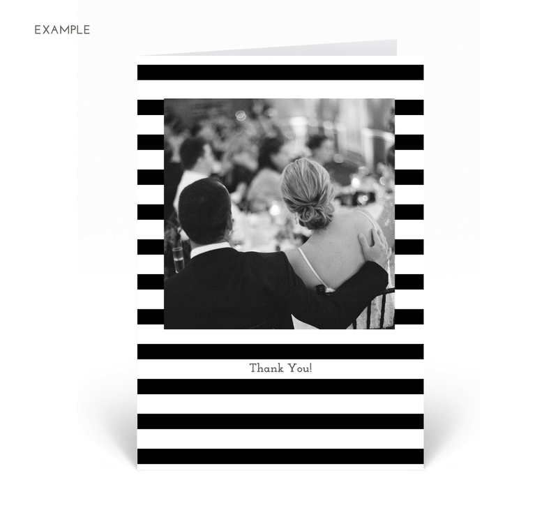 Personalised Photo Card - Stripe - Black