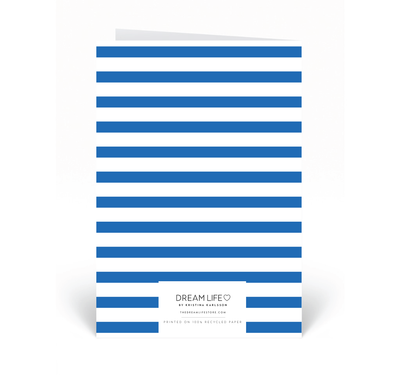 Personalised Photo Card - Stripe - Blue