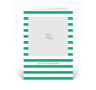 Personalised Photo Card - Stripe - Green