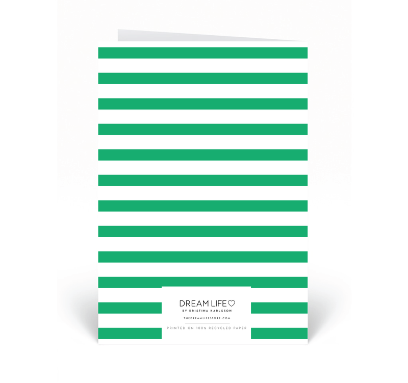 Personalised Photo Card - Stripe - Green
