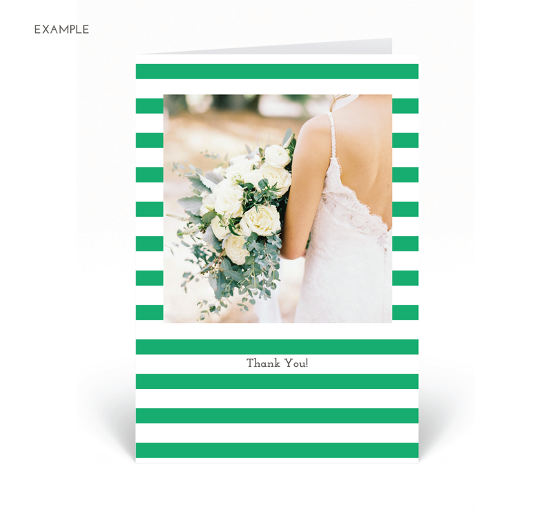 Personalised Photo Card - Stripe - Green