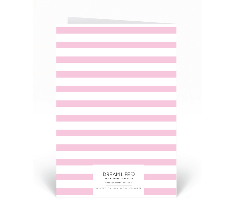 Personalised Photo Card - Stripe - Pink